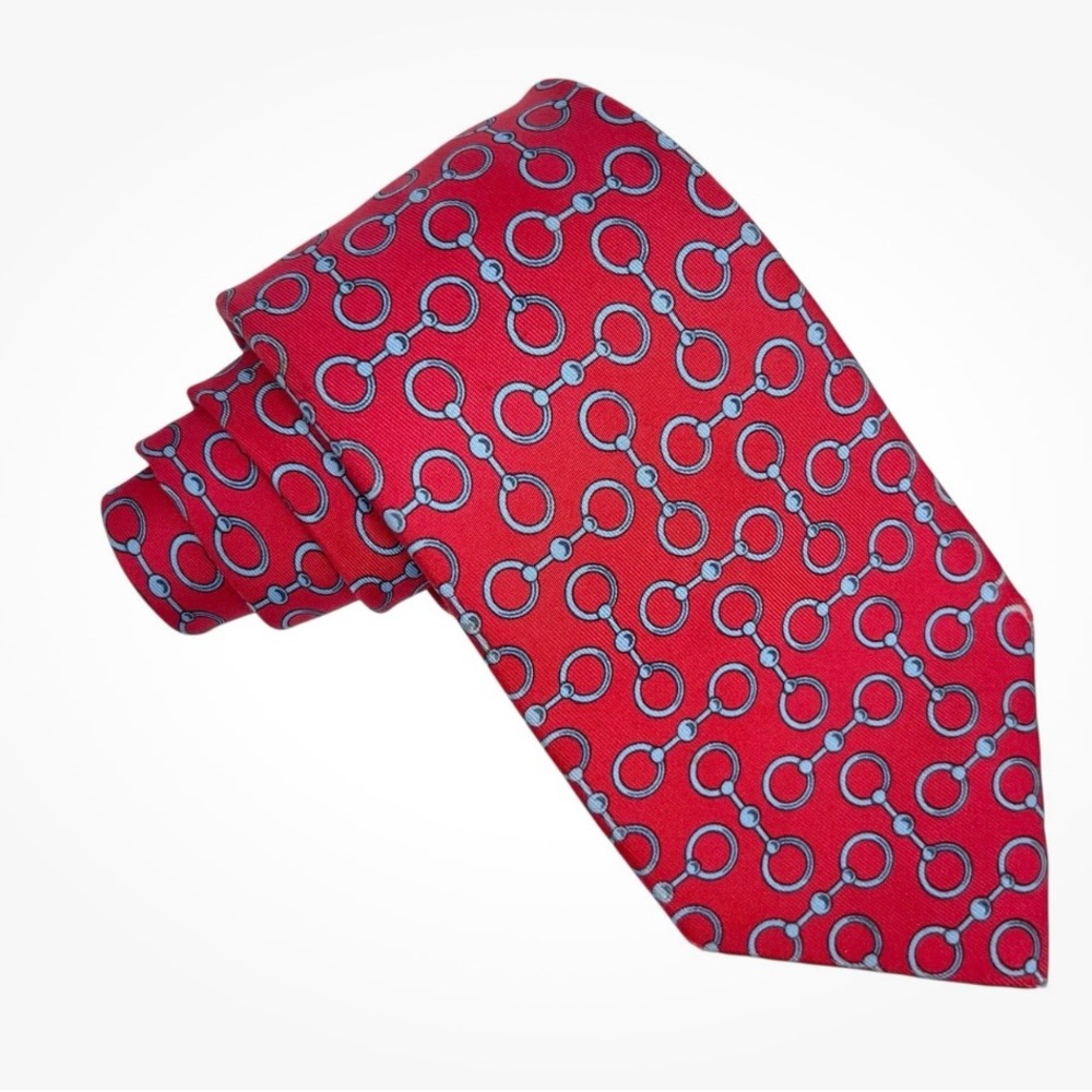 Gucci Vibrant Red and Blue Designer Tie